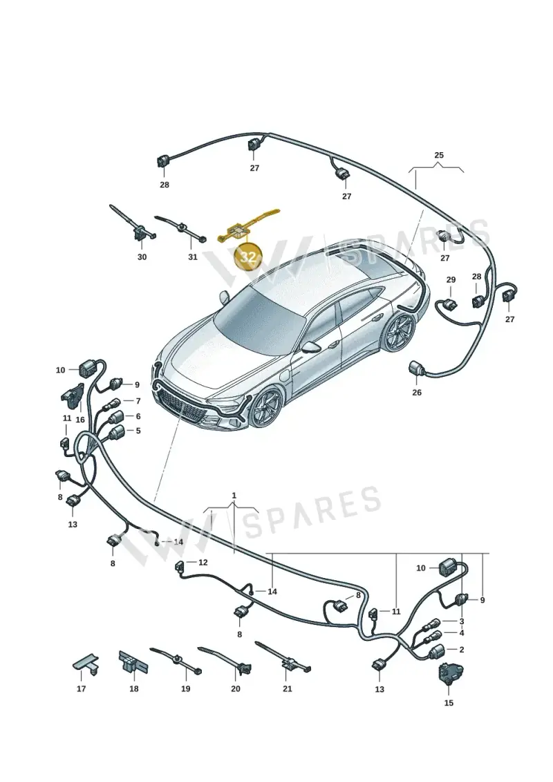 WHT005450 — Audi RS e-tron GT (2020-2020) diagram 4j1972700, position 32