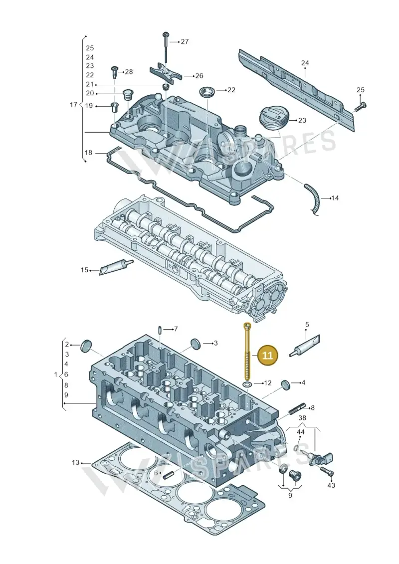 WHT005673 — Audi A6 2.0 (2018-) diagram 597103510, position 11