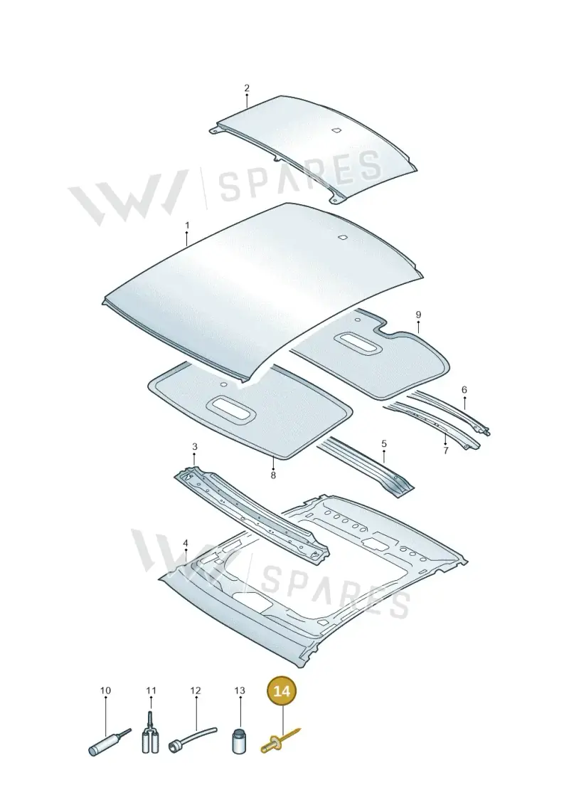 WHT005697 — Audi RS7 Sportback (2019-) diagram 435817000, position 14