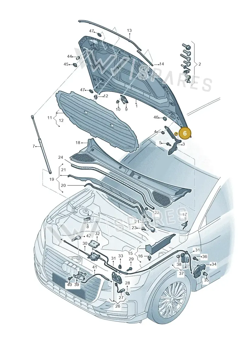WHT005726 — Audi Q2 2.0 TDI (2016-2018) diagram 803823000, position 6
