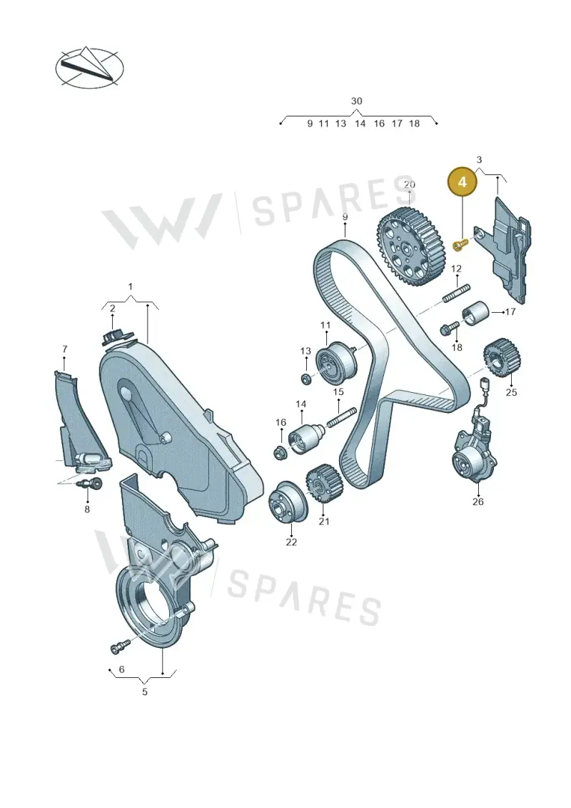 WHT005822 — Audi A6 2.0 (2018-) diagram 803109820, position 4