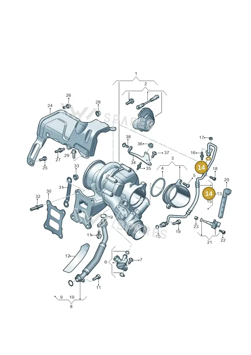 WHT006123 — Audi A3 Sportback (2019-2021) diagram 596145430, position 14