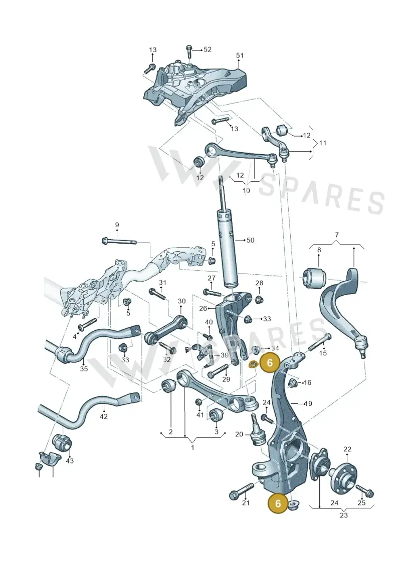 WHT006151 — Audi A6 2.0 (2018-) diagram 897407000, position 6