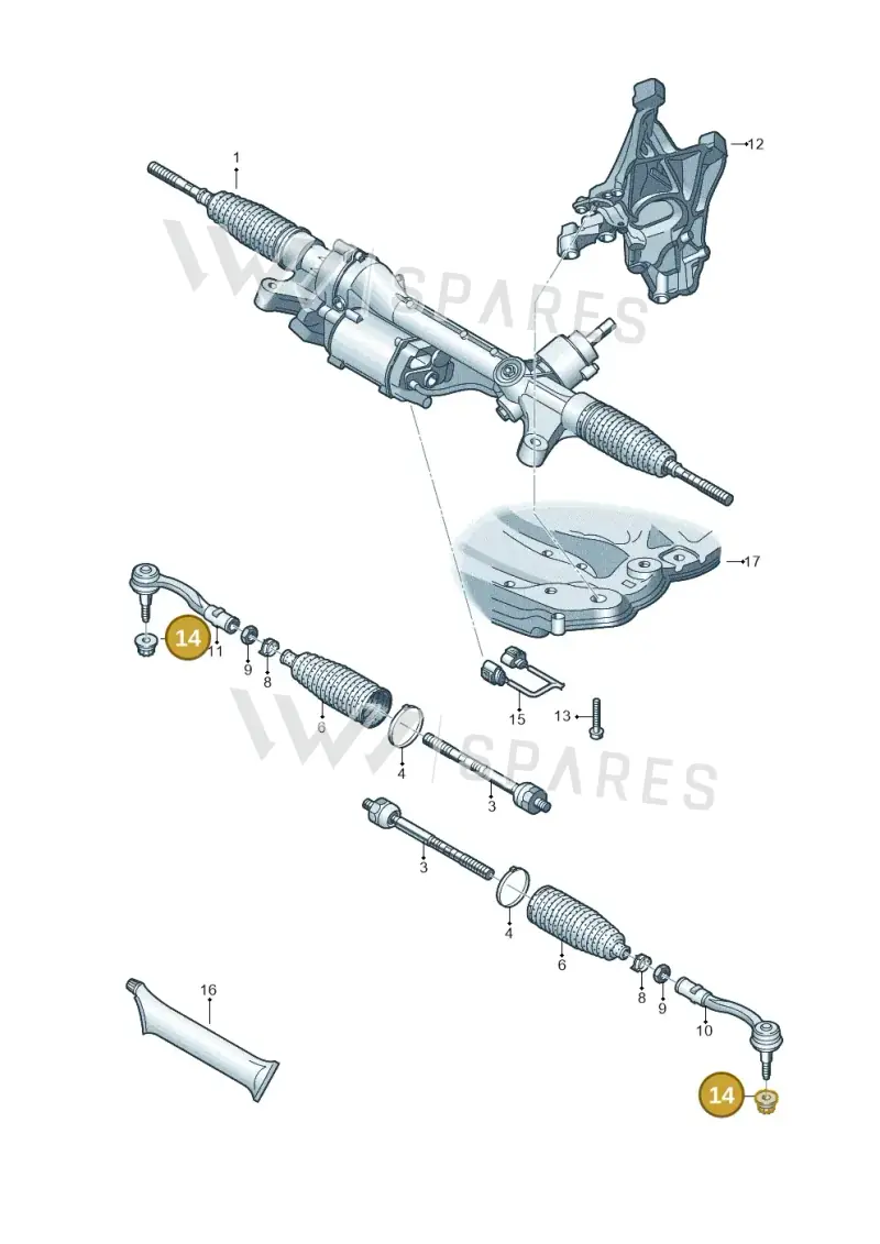 WHT006151 — Audi A5 Limo 2.0 (2024-) diagram 849423000, position 14