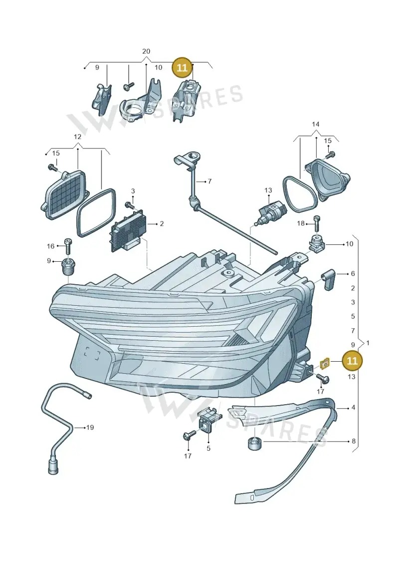 WHT006406 — Audi Q4 Sportback (2021-2022) diagram 89a941000, position 11
