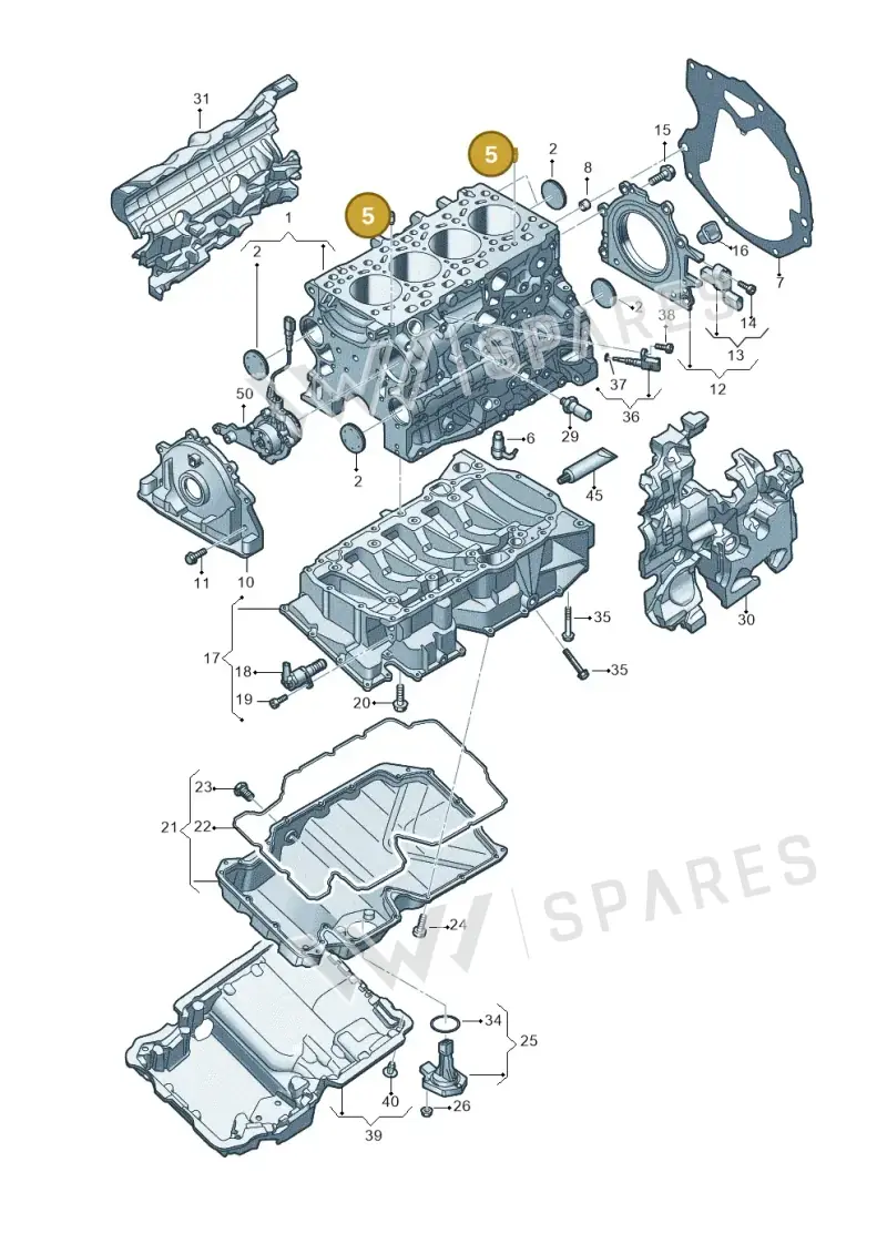 WHT006540 — Audi A5 Limo 2.0 (2024-) diagram 8wh103550, position 5
