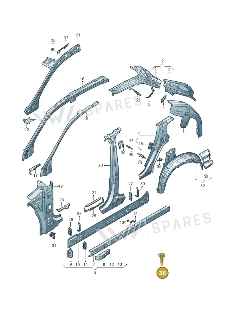 WHT006547 — Audi RS Q8 Quattro (2019-) diagram 429809000, position 36