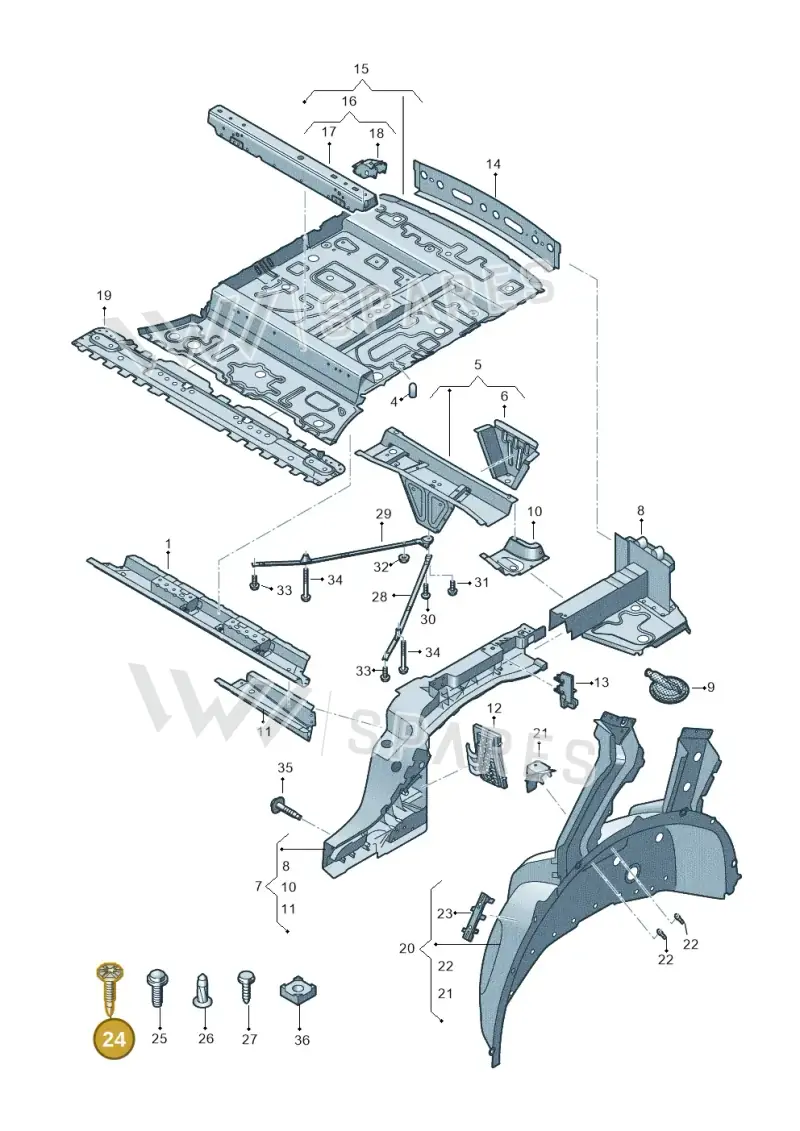 WHT006547 — Audi RS Q8 Quattro (2019-) diagram 595803000, position 24