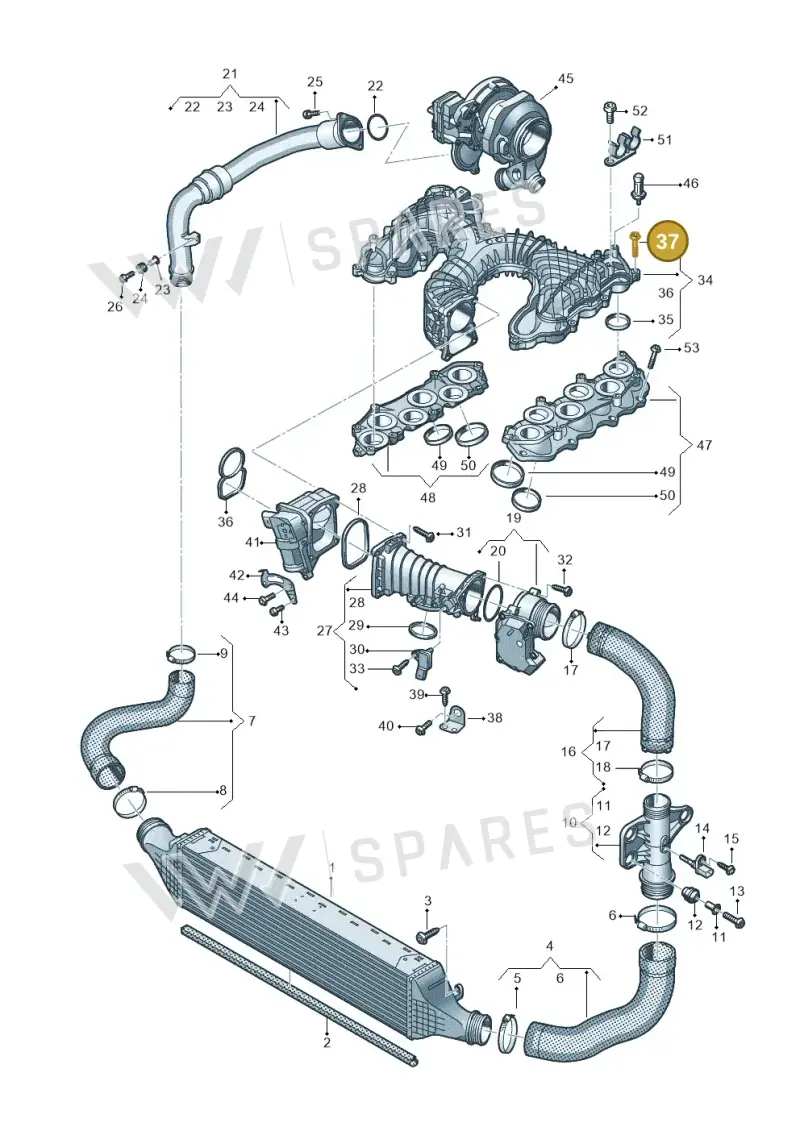 WHT006896 — Audi A7 Sportback (2014-2018) diagram 788145550, position 37