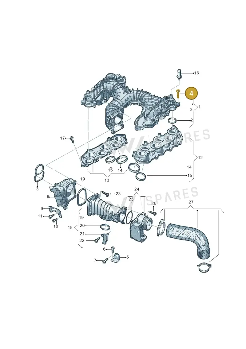 WHT006896 — Audi A8L (2017-2022) diagram 894129500, position 4
