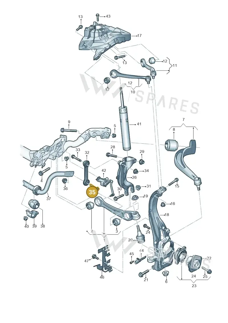 WHT006917 — Audi A4 2.0 (2015-2019) diagram 849407000, position 35
