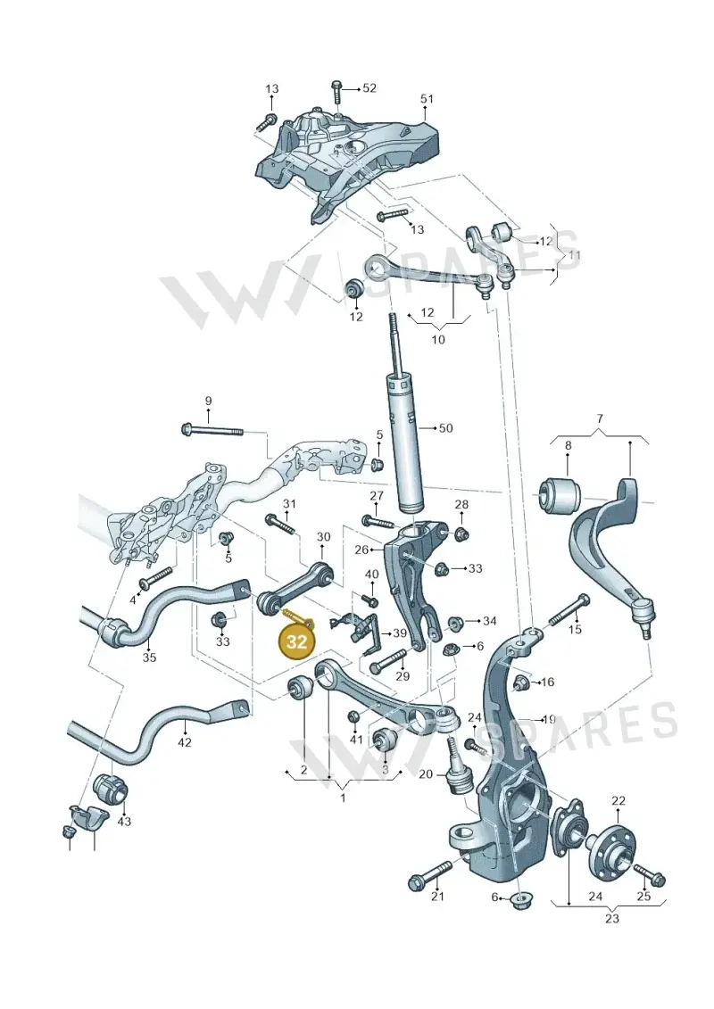 WHT006917 — Audi A6 2.0 (2018-) diagram 897407000, position 32