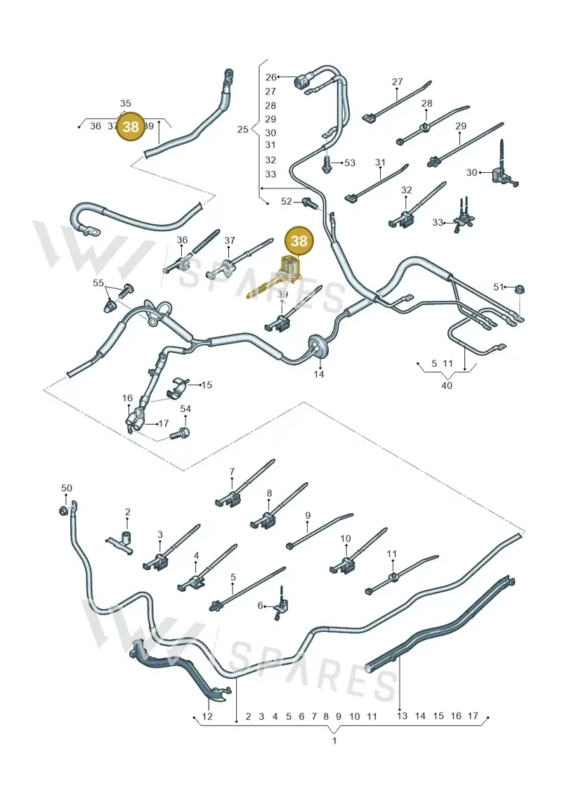 WHT006922 — Audi A8L (2017-2022) diagram 838972020, position 38