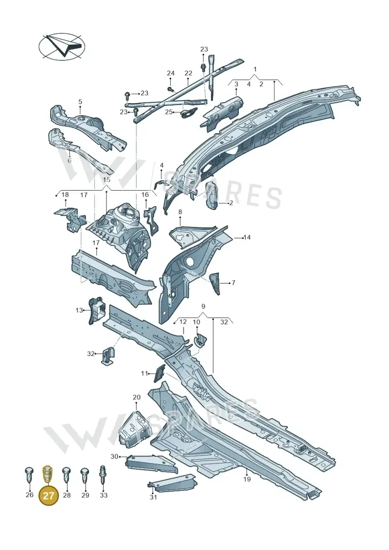 WHT006925A — Audi RS6 Avant (2019-) diagram 537803000, position 27
