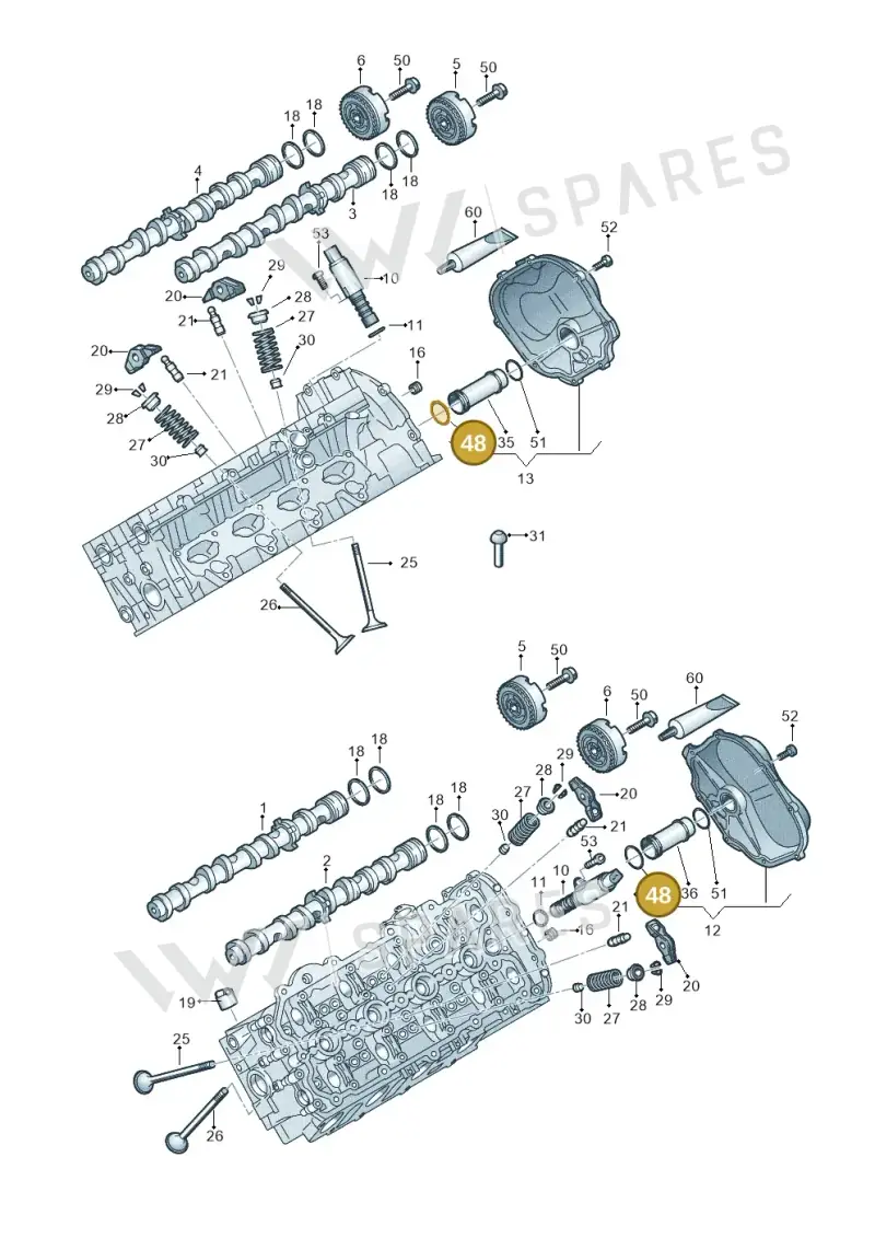 WHT006998 — Audi A8L qu. 3.0 TDI (2013-2018) diagram 771109150, position 48