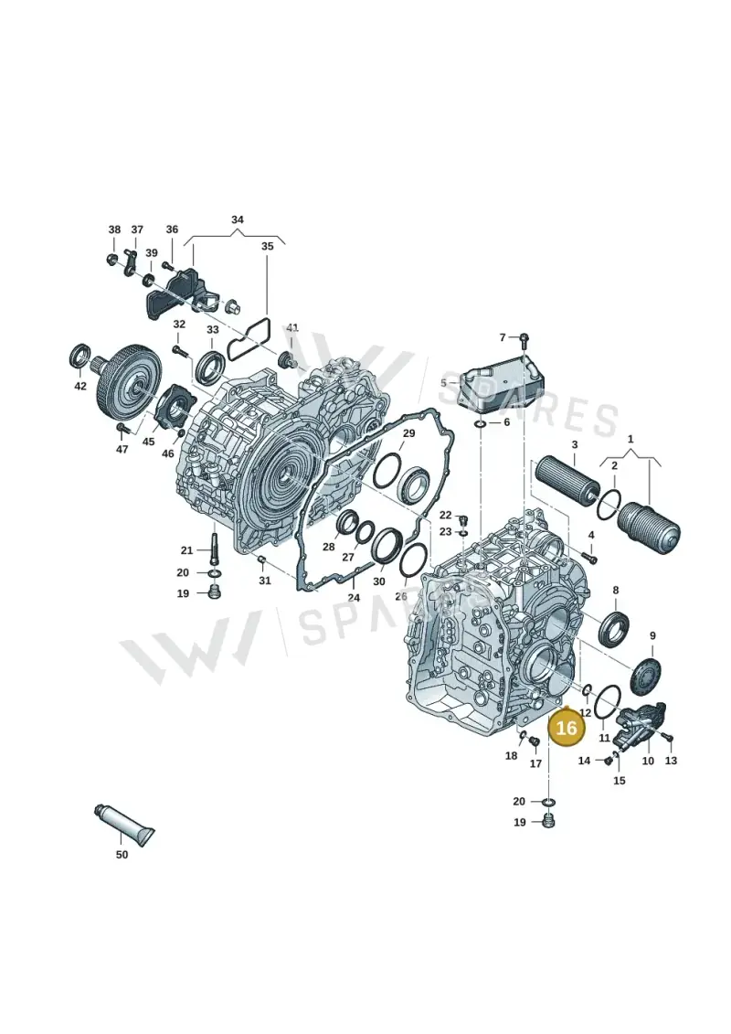 WHT007010 — Audi A3 Sportback (2019-2021) diagram 596300165, position 16