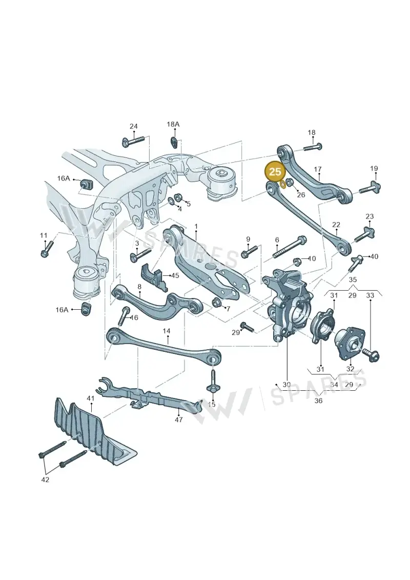 WHT007041A — Audi RS6 Avant (2019-) diagram 435505300, position 25