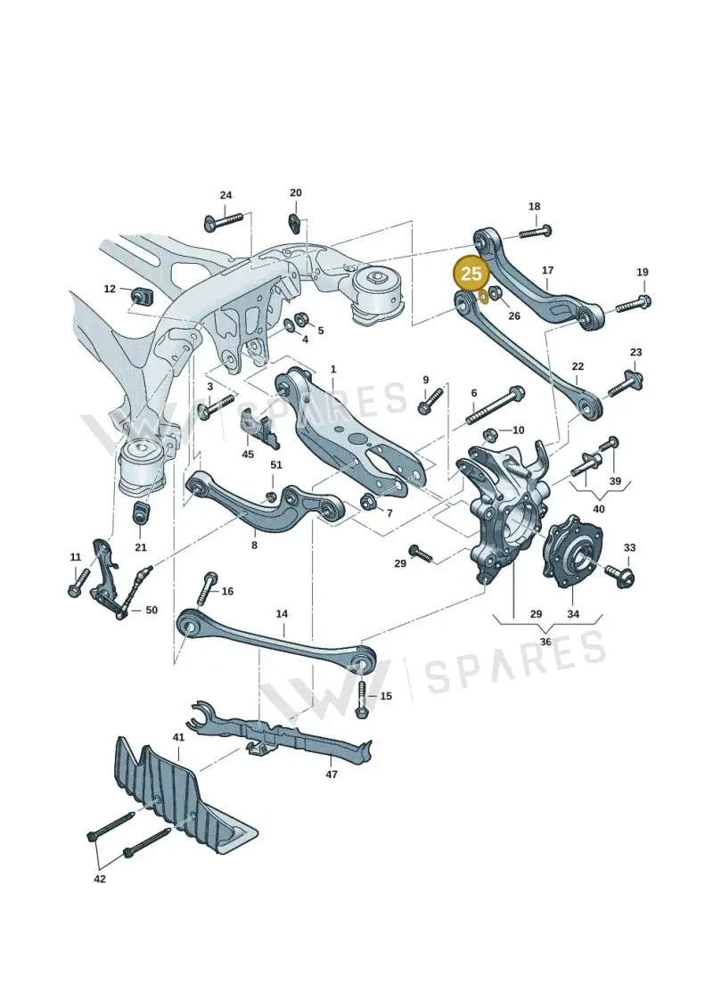 WHT007041A — Audi A5 Limo 2.0 (2024-) diagram 8wk505300, position 25