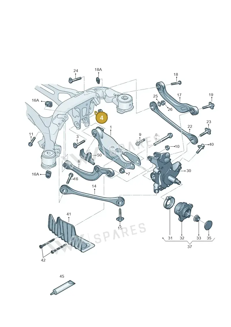 WHT007043A — Audi A6 2.0 (2018-) diagram 430505200, position 4