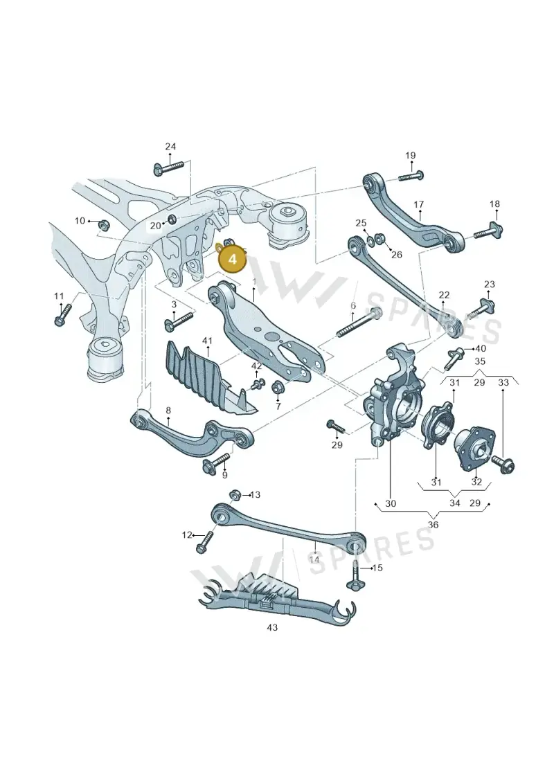 WHT007043A — Audi RS4 Avant (2017-) diagram 849505300, position 4