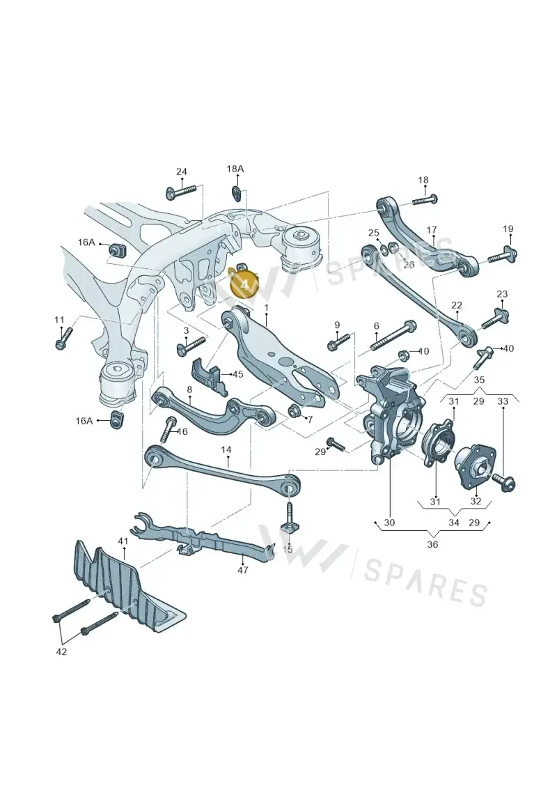 WHT007043A — Audi RS6 Avant (2019-) diagram 435505300, position 4