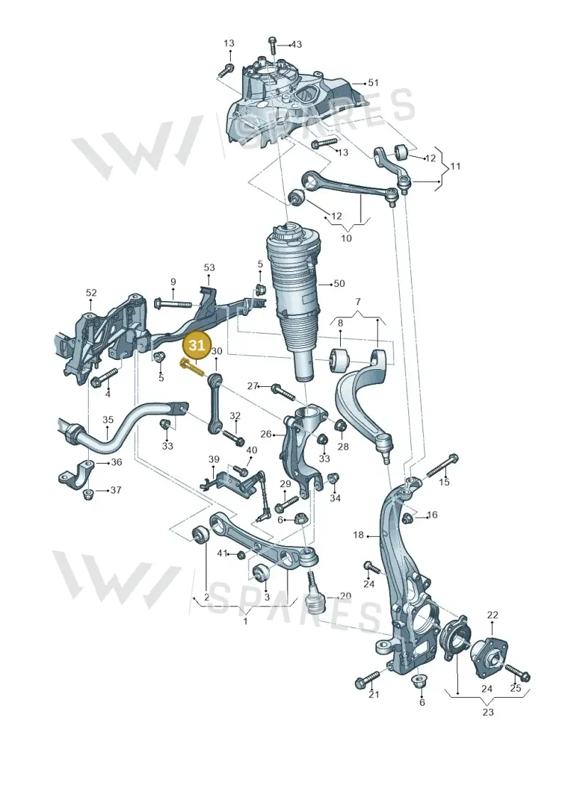 WHT007061 — Audi A8L (2017-2022) diagram 838407000, position 31