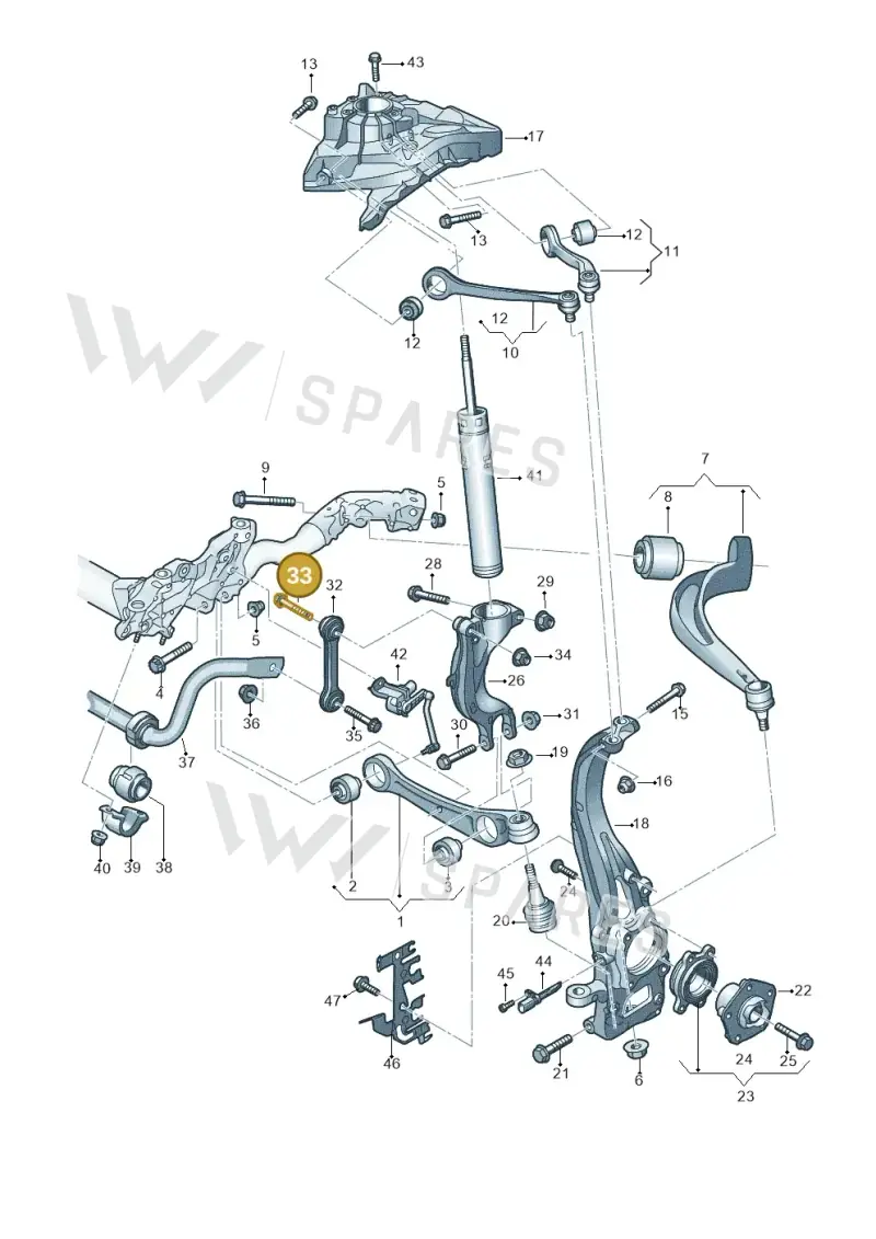 WHT007061 — Audi A4 2.0 (2015-2019) diagram 849407000, position 33
