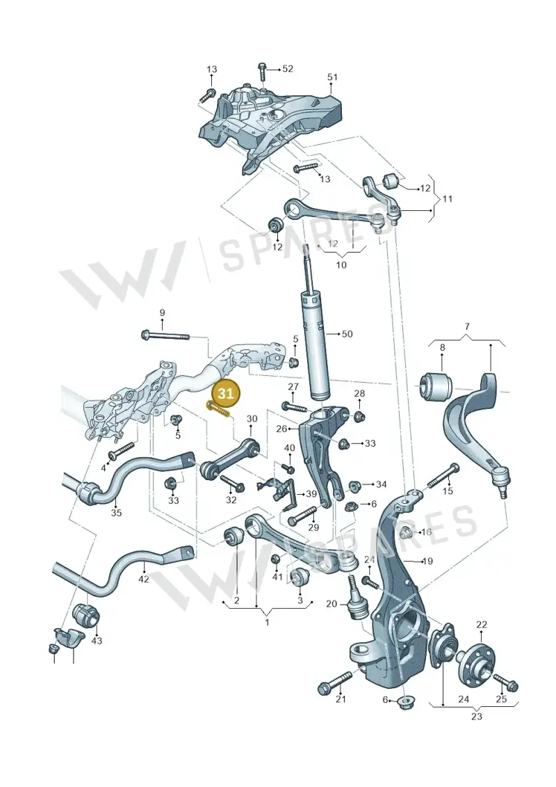 WHT007061 — Audi A6 2.0 (2018-) diagram 897407000, position 31