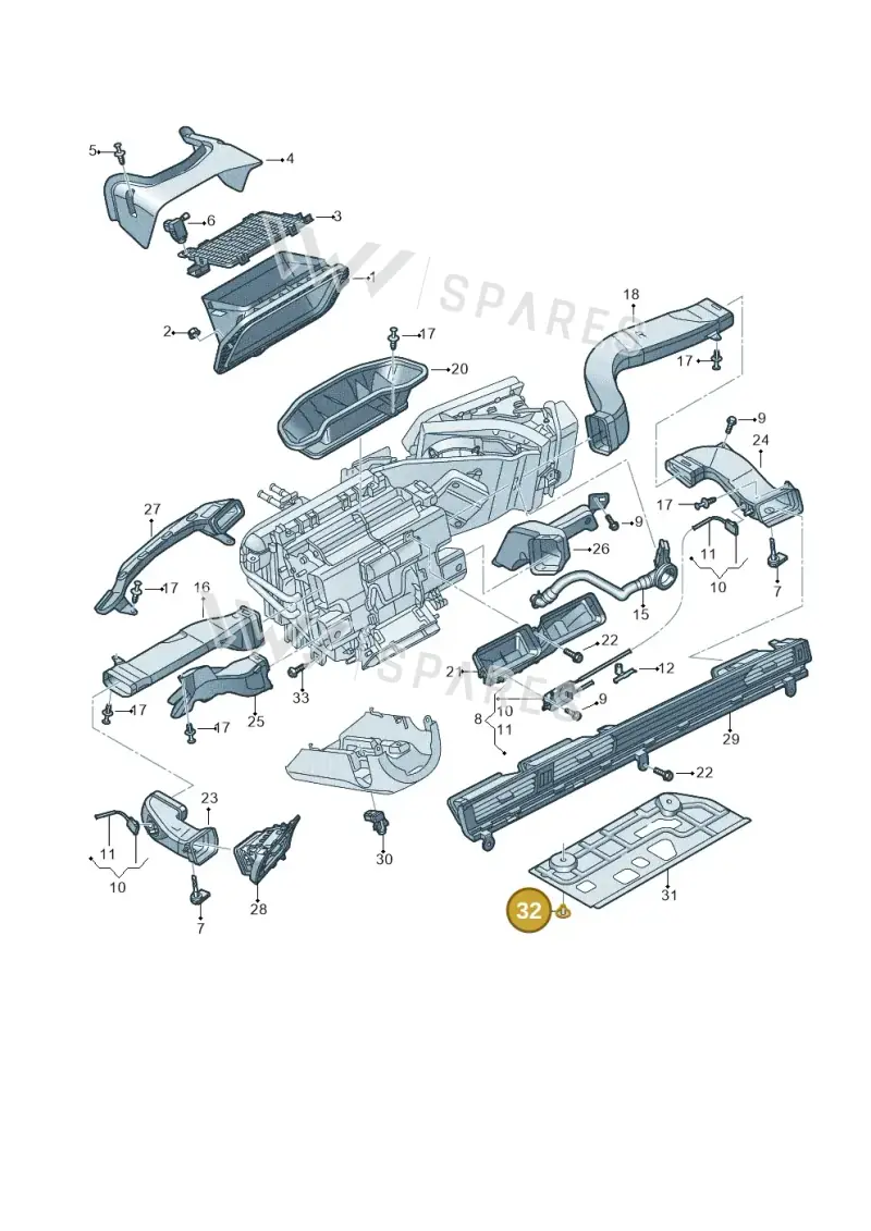 WHT007080 — Audi RS6 Avant (2019-) diagram 435819100, position 32