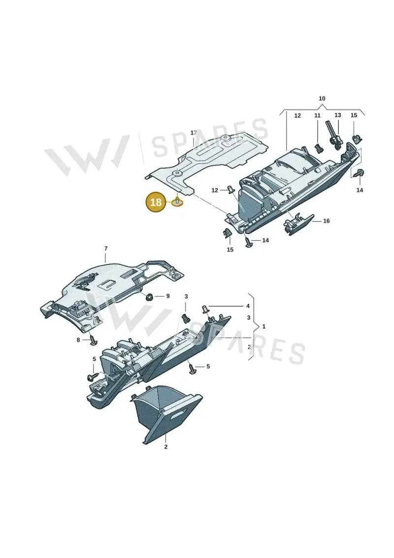 WHT007080 — Audi Q6 e-tron (2023-) diagram f5s857190, position 18