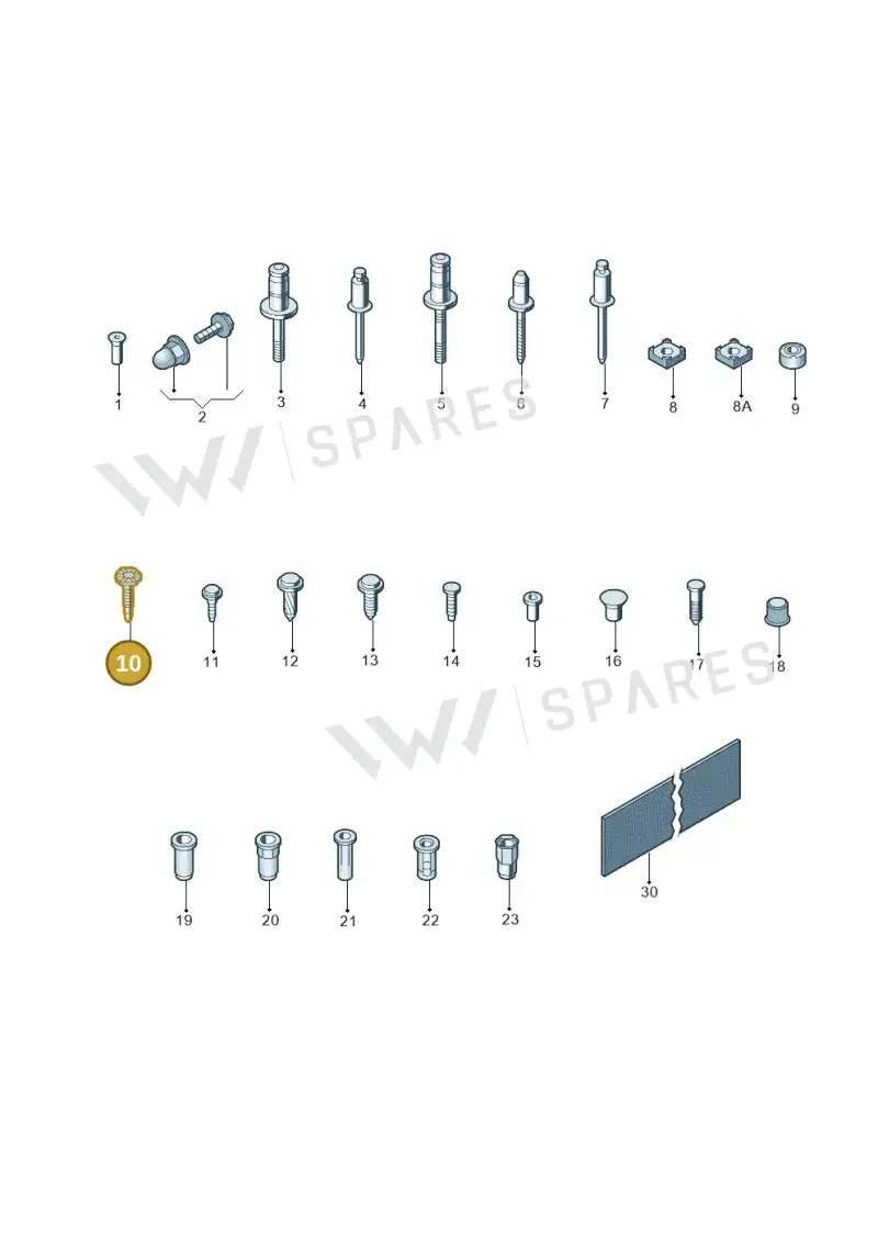 WHT007093 — Audi Q2 1.4 (2018-) diagram 582800110, position 10