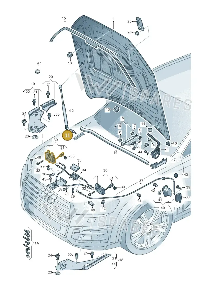 WHT007230 — Audi Q7 qu. 3.0 TDI (2015-2019) diagram 859823000, position 11