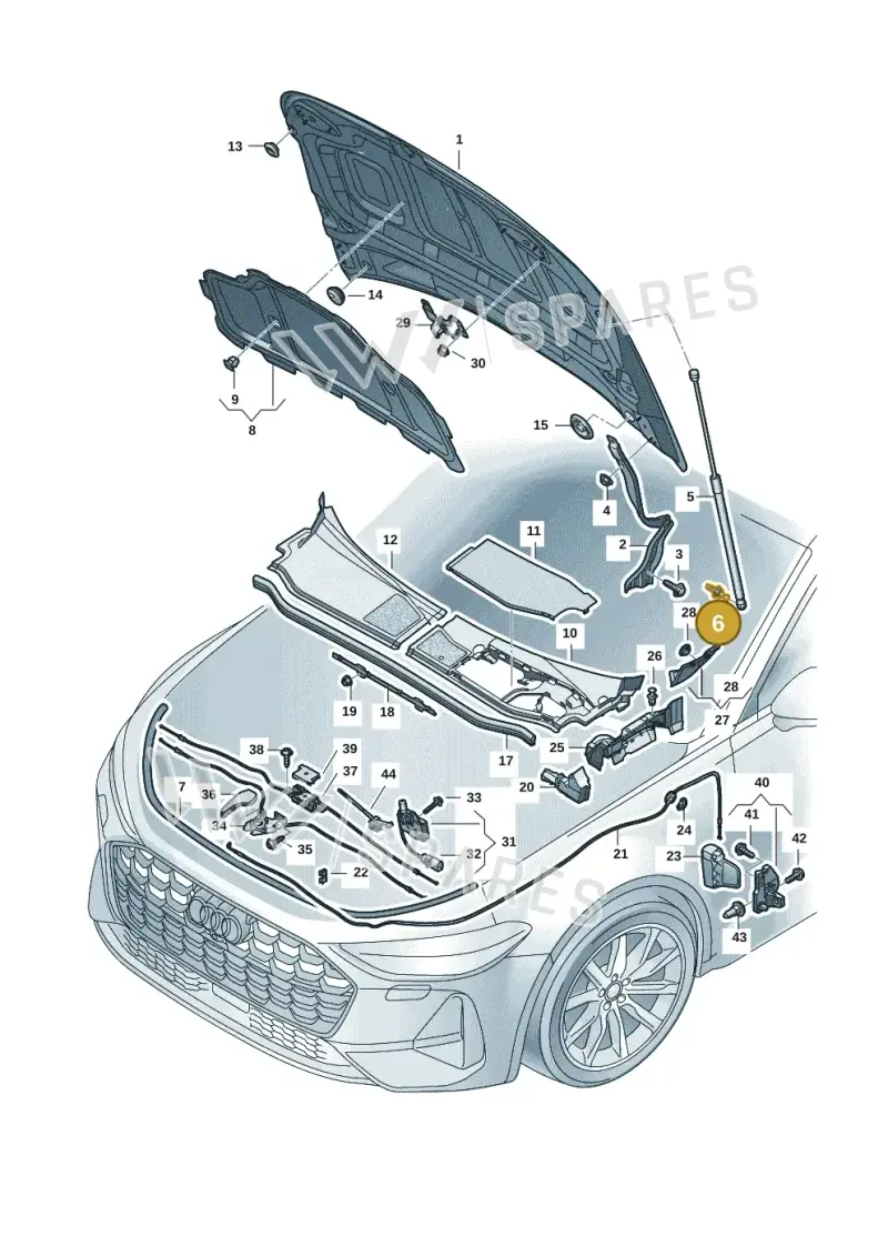 WHT007230 — Audi A5 Limo 2.0 (2024-) diagram 8wk823000, position 6