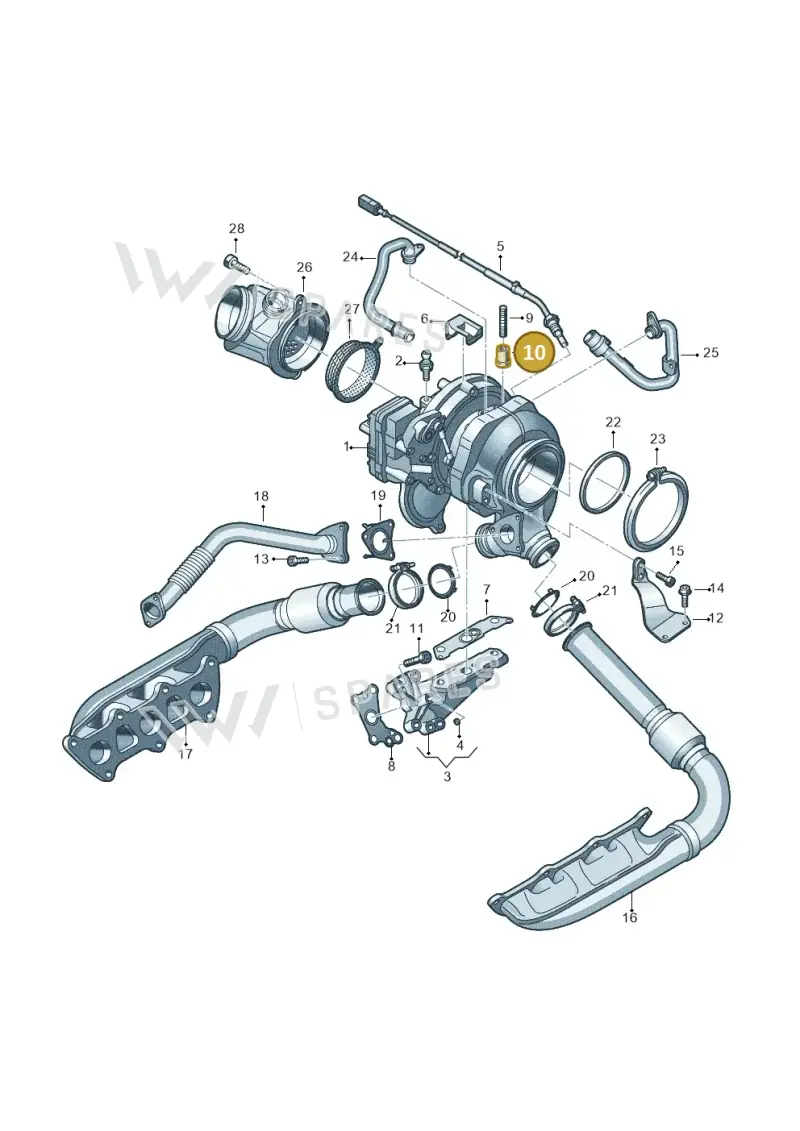 WHT007402 — Audi Q8 Quattro 3,0 (2018-) diagram 849145350, position 10
