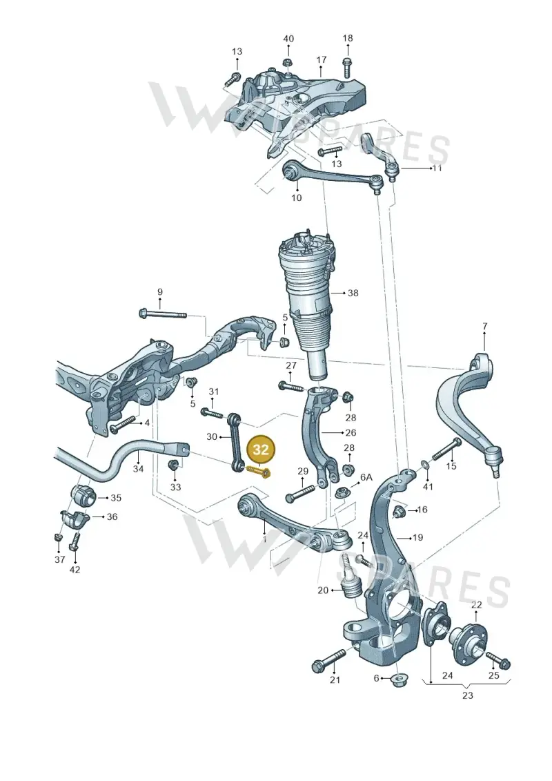 WHT007423 — Audi A8L (2017-2022) diagram 696407000, position 32