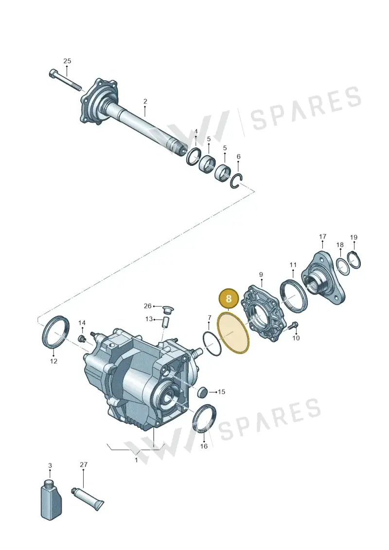 WHT007545 — Audi A3 Sportback (2019-2021) diagram 409053031, position 8