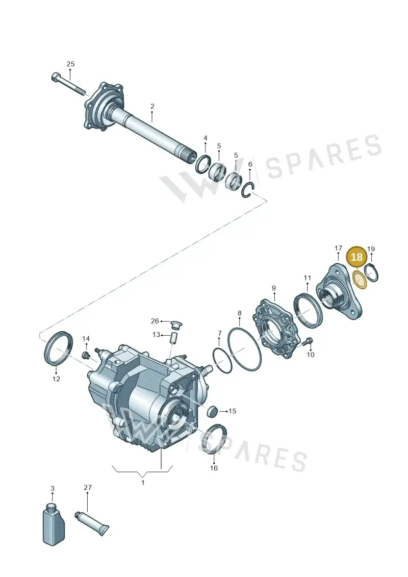 WHT007547 — Audi A3 Sportback (2019-2021) diagram 409053031, position 18