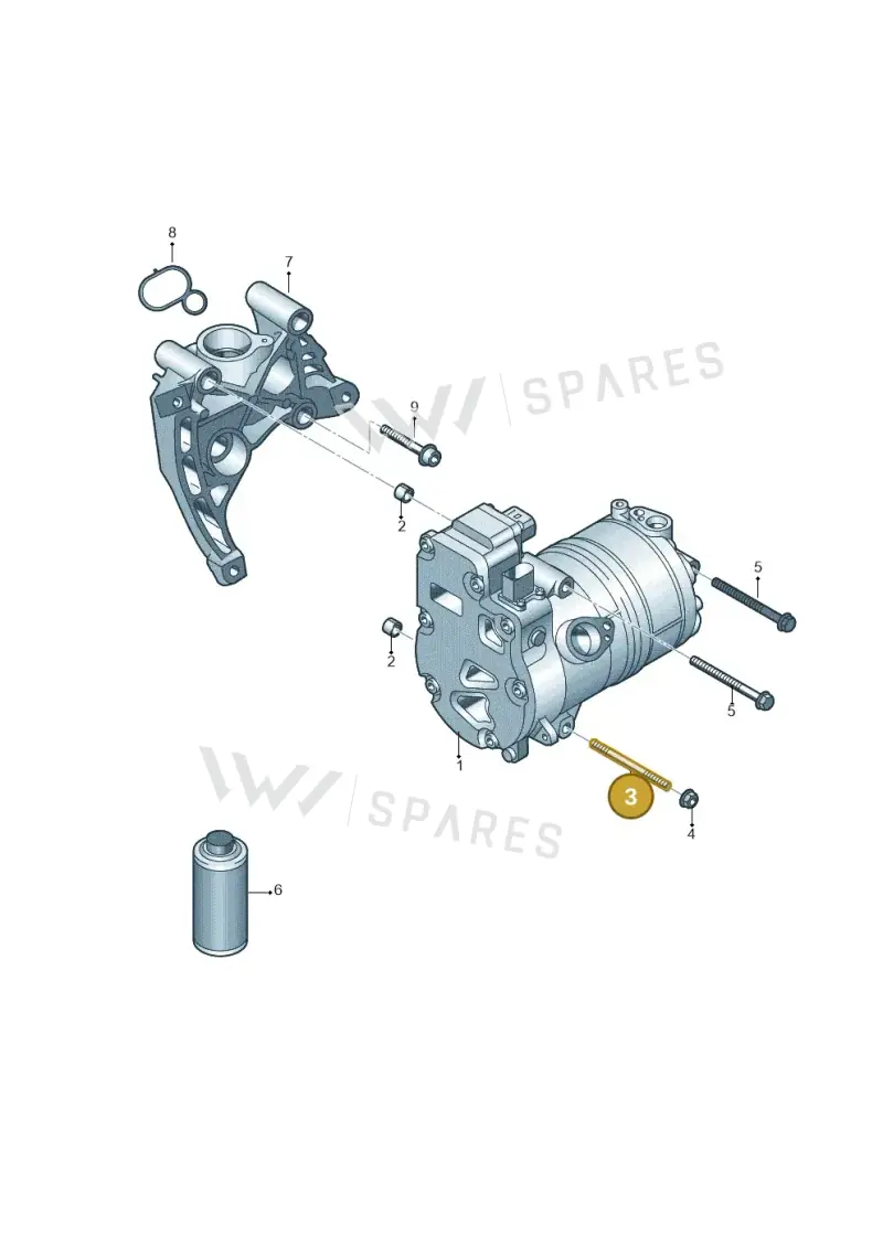 WHT007612 — Audi A6 1.8 (2015-2019) diagram 859260150, position 3