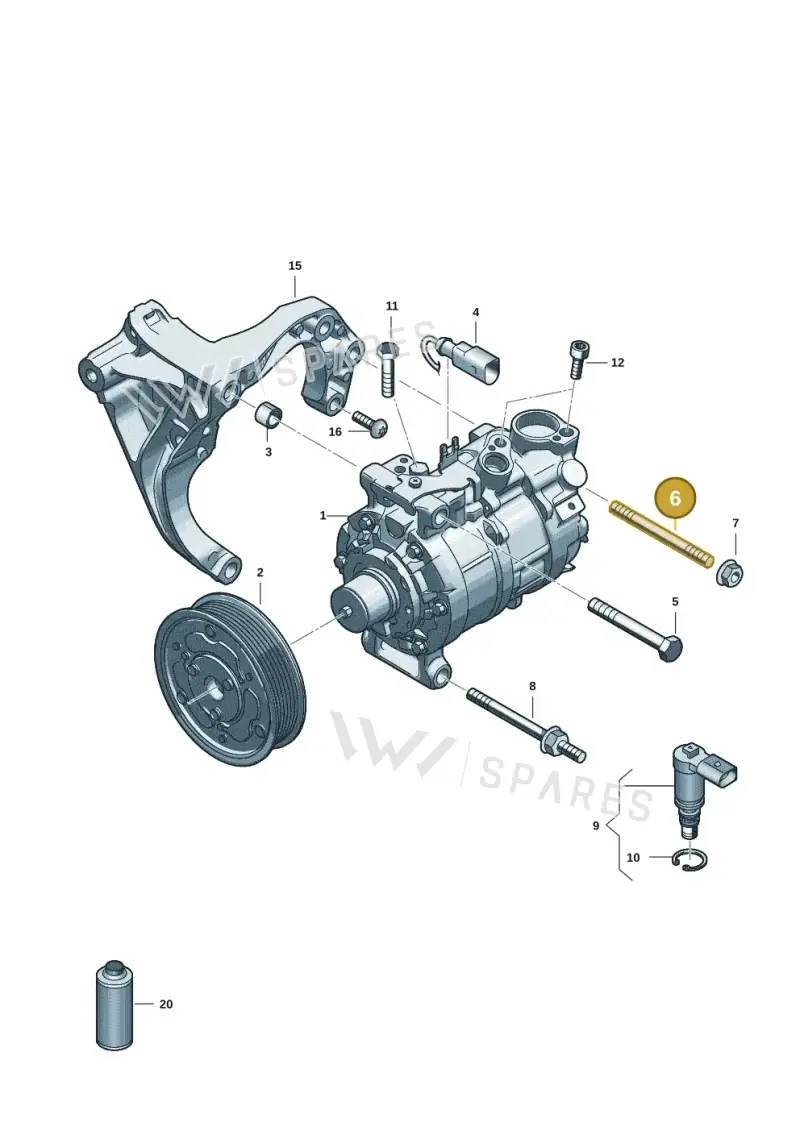 WHT007612 — Audi A5 Avant 2.0 (2024-) diagram 8wk260100, position 6