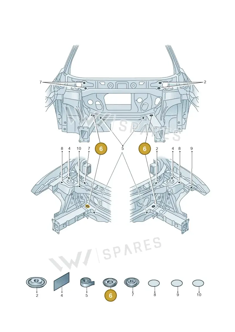 WHT007640 — Audi Q4 Sportback (2021-2022) diagram 89a803035, position 6