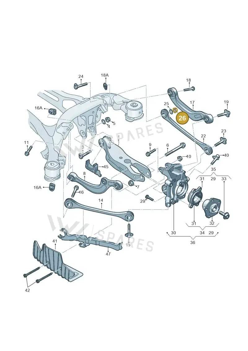 WHT007828 — Audi RS6 Avant (2019-) diagram 435505300, position 26