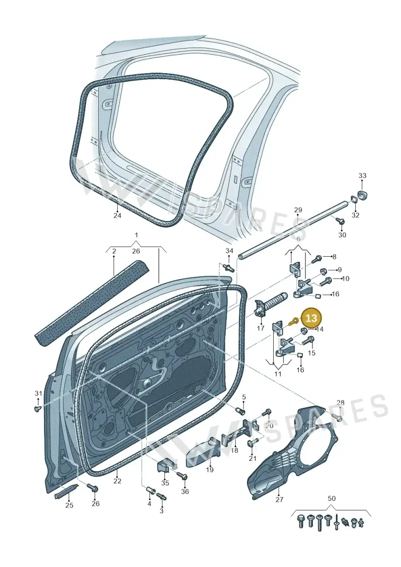 WHT007978 — Audi RS6 Avant (2019-) diagram 430831010, position 13