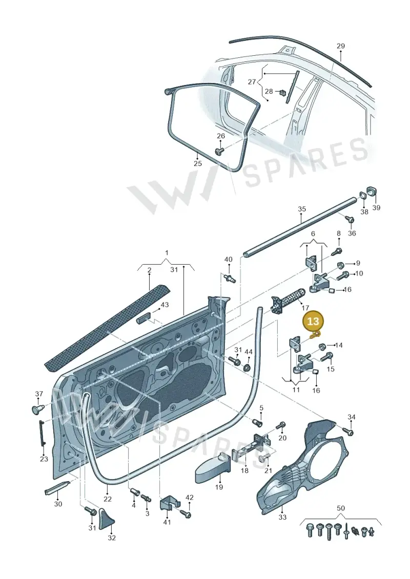 WHT007978 — Audi RS7 Sportback (2019-) diagram 435831100, position 13