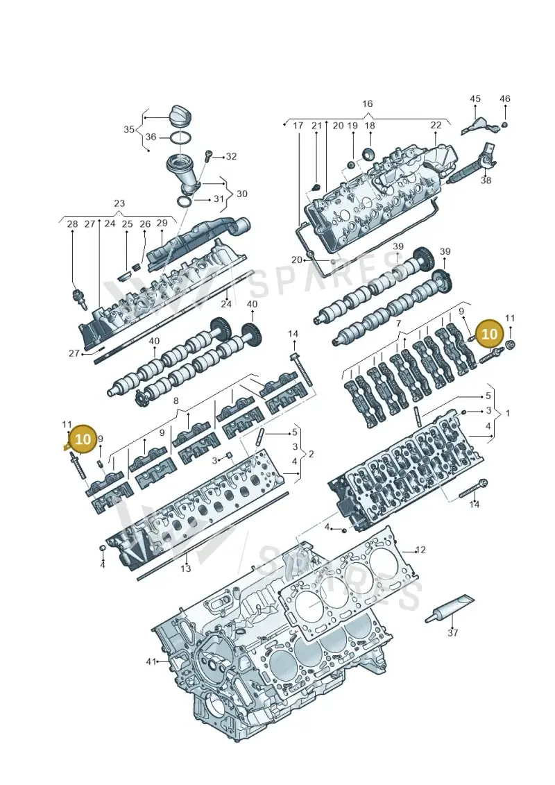 WHT008070 — Audi A8L (2017-2022) diagram 838103650, position 10