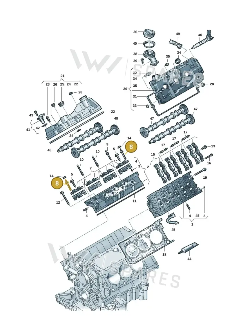 WHT008070 — Audi A6 2.0 (2018-) diagram 897103059, position 8