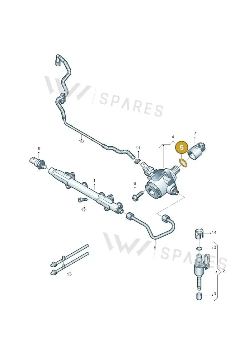 WHT008259 — Audi A1 sportback 1.0 (2018-) diagram 747133700, position 5