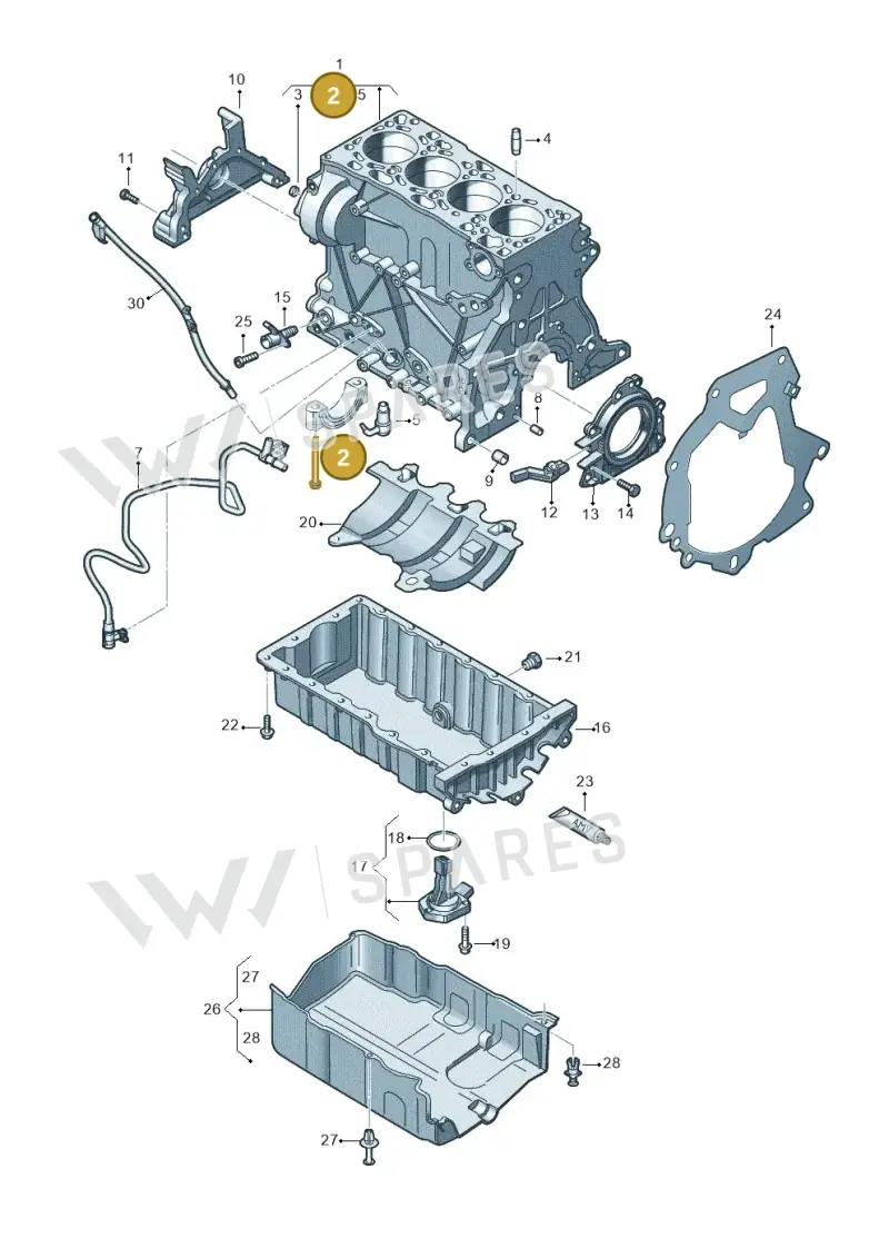WHT008383 — Audi A3 Sportback (2016-2020) diagram 890103500, position 2