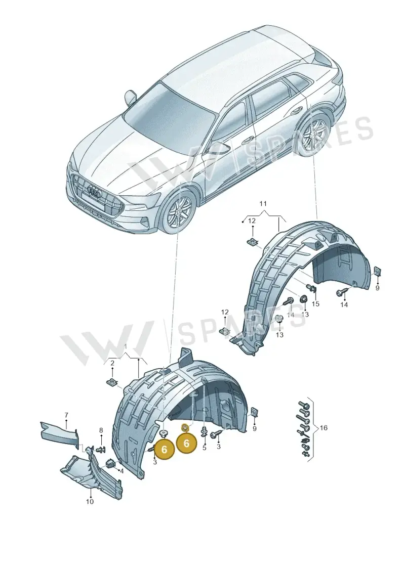 WHT008489 — Audi Q8 e-tron (2018-2020) diagram 586821500, position 6