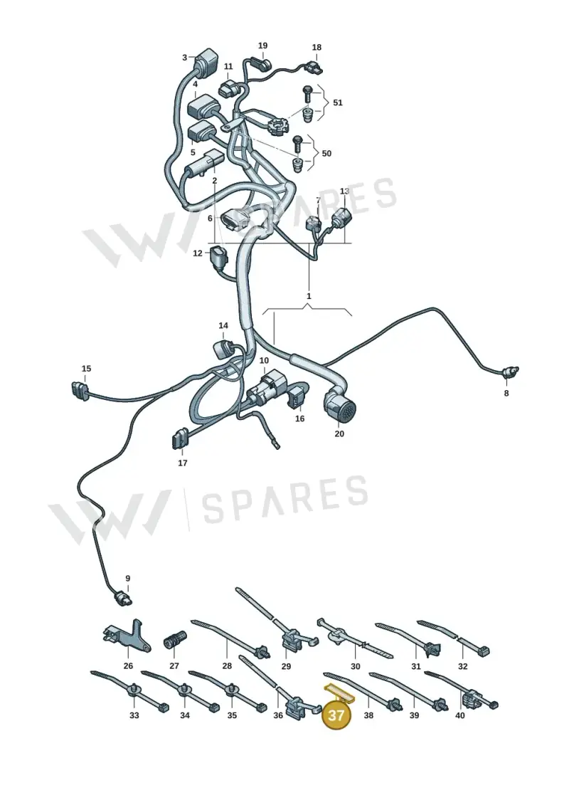 WHT008622 — Audi RS e-tron GT (2020-2020) diagram 4j1971250, position 37