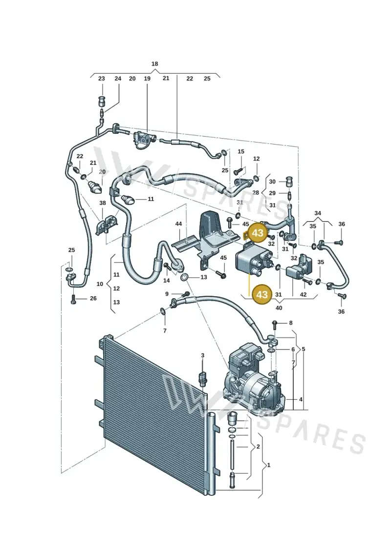 WHT008829 — Audi Q4 Sportback (2022-) diagram 89g260700, position 43